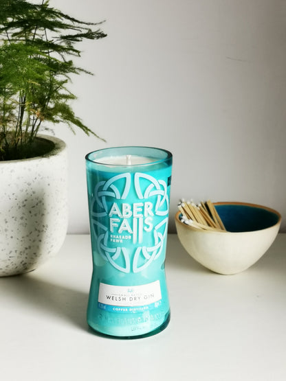 Aber Falls Welsh Dry Gin Bottle Candle