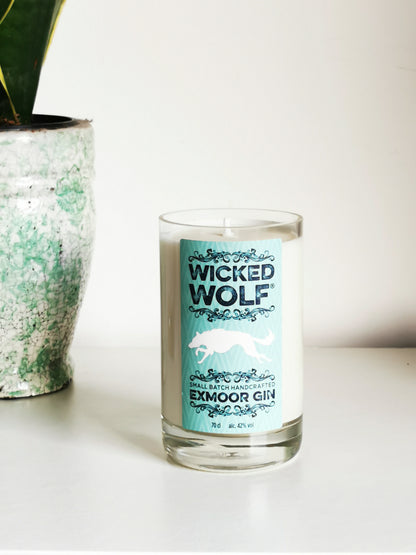 Wicked Wolf Exmoor Gin Bottle Candle