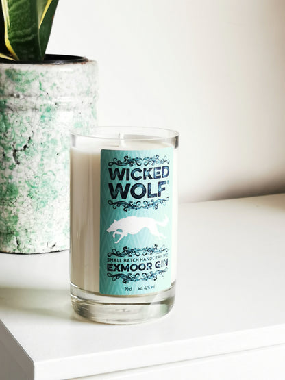 Wicked Wolf Exmoor Gin Bottle Candle