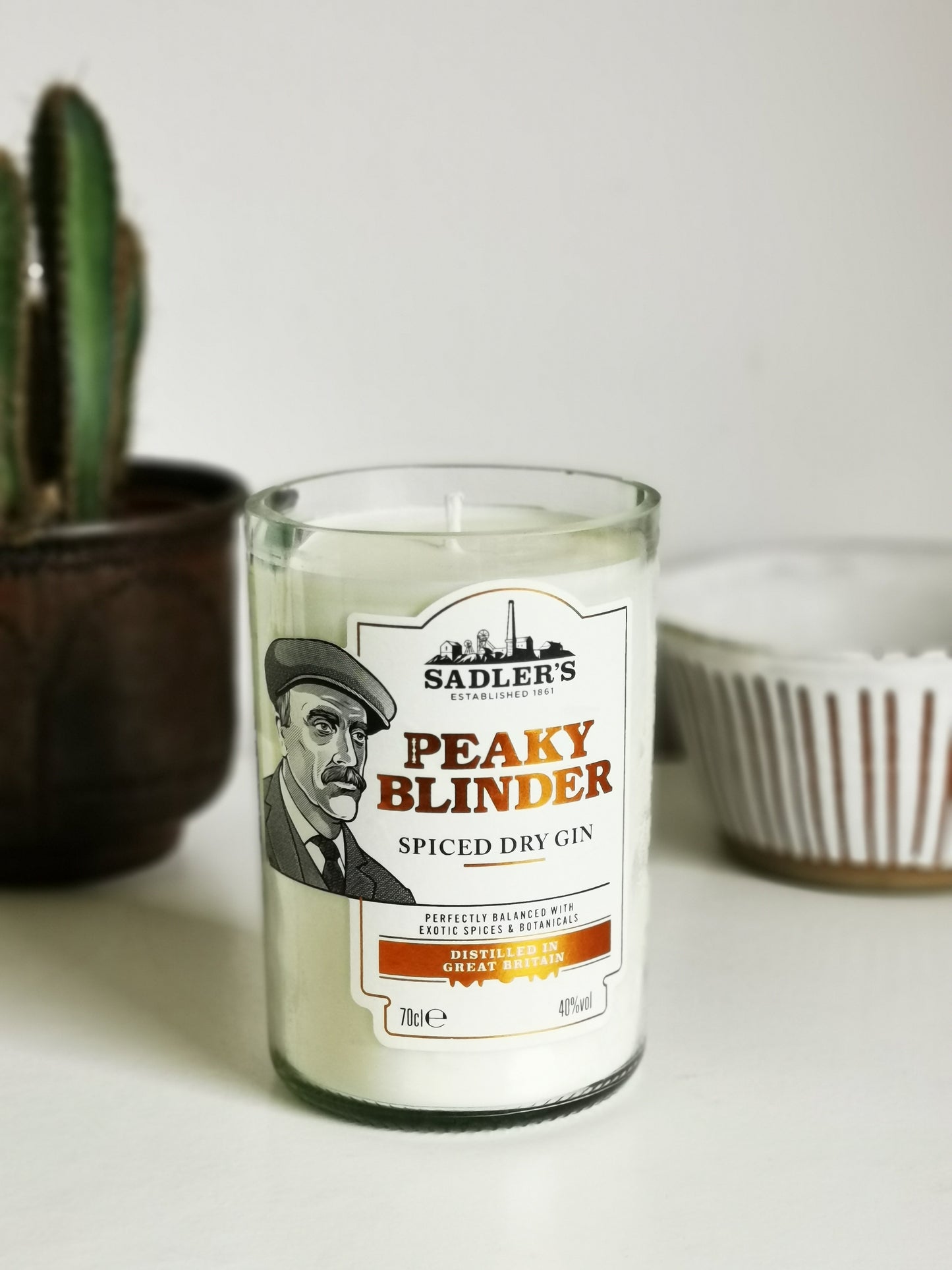 Peaky Blinder Spiced Dry Gin Bottle Candle