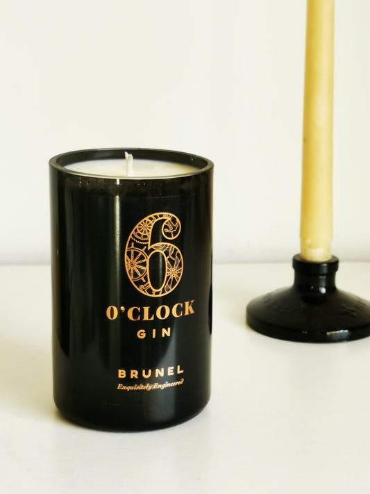 6 O clock Brunel Gin Bottle Candle