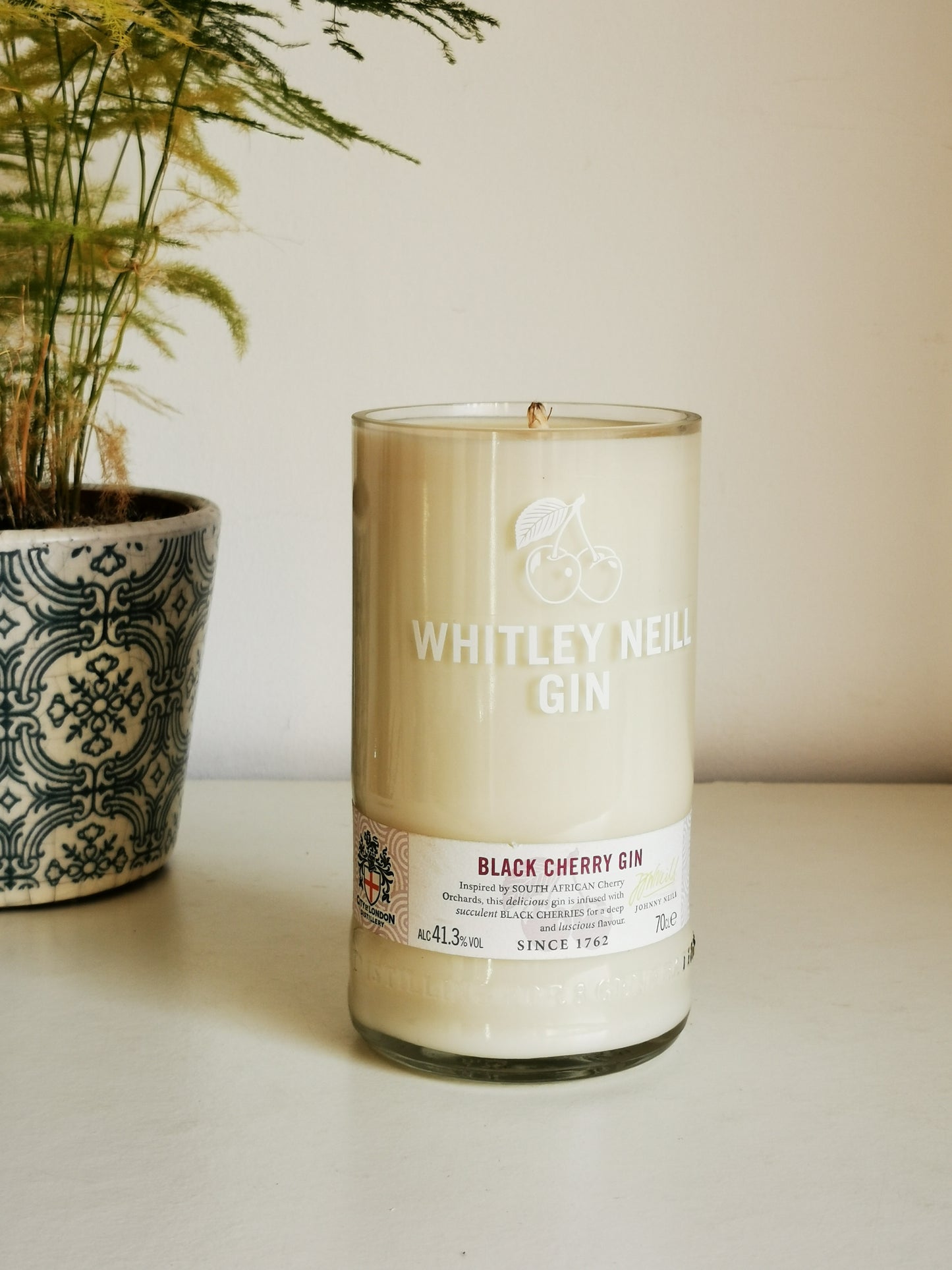 Whitley Neill Black Cherry Gin Bottle Candle