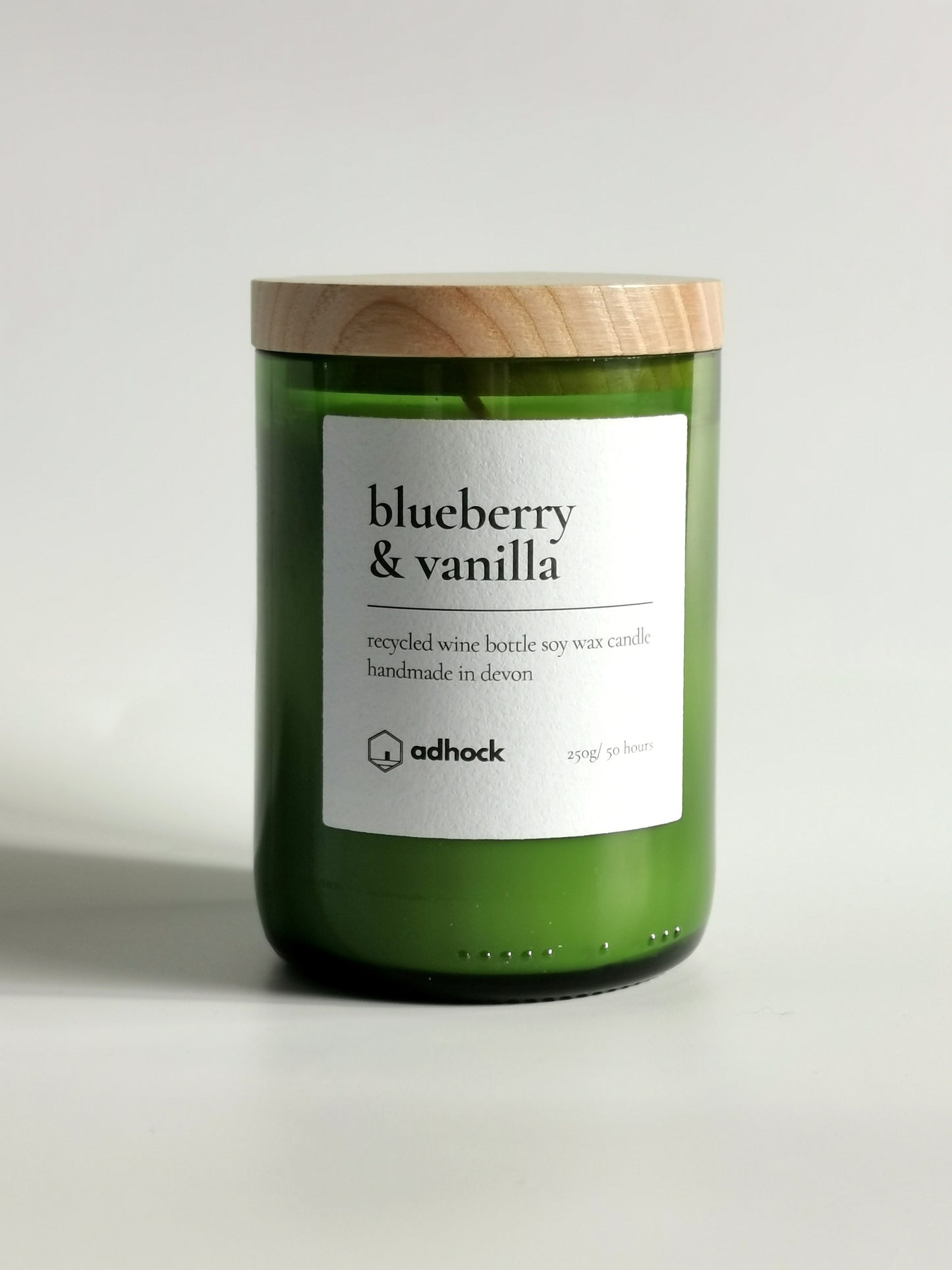 Blueberry & Vanilla Wine Bottle Candle