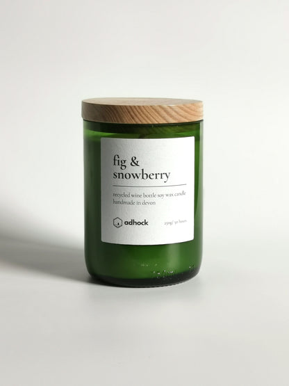 Fig & Snowberry Wine Bottle Candle