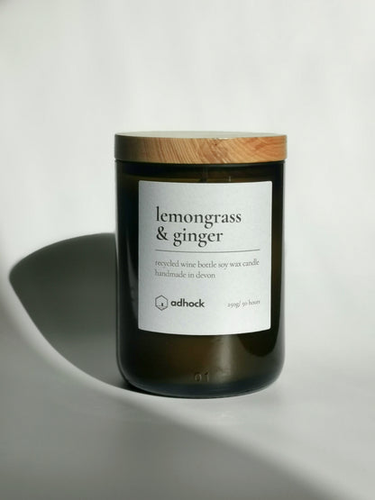 Lemongrass & Ginger Wine Bottle Candle