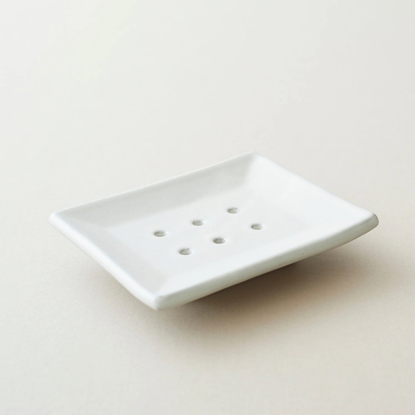 Cream Stoneware Rectangular Soap Dish Soap Bars & Dishes