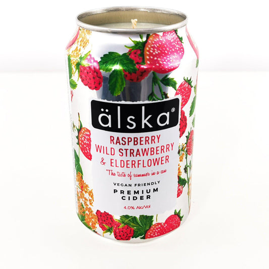 Alska Raspberry, Wild Strawberry & Elderflower Cider Can Candle Cider Can Candles Adhock Homeware