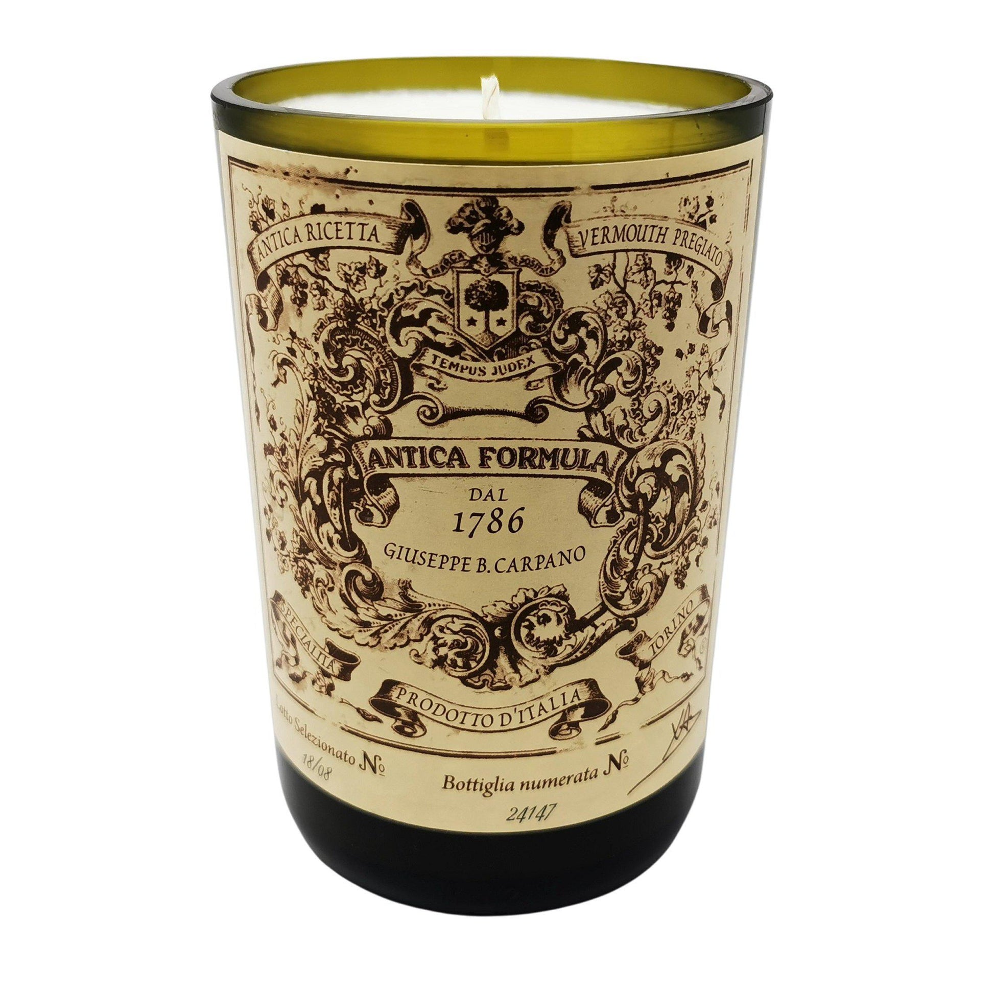 Antica Formula Vermouth Bottle Candle Wine & Prosecco Bottle Candles Adhock Homeware
