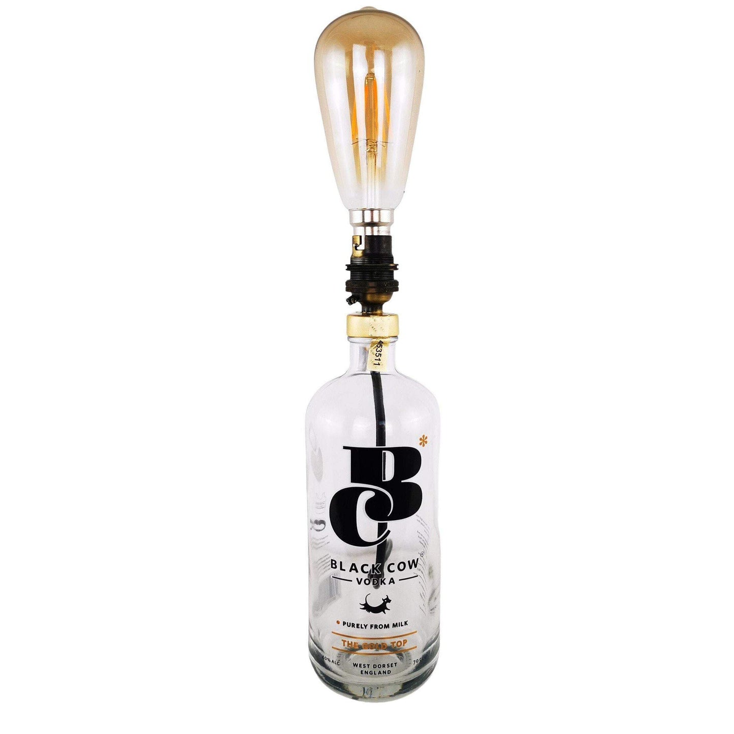 Black Cow Vodka Bottle Table Lamp Vodka Bottle Table Lamps
