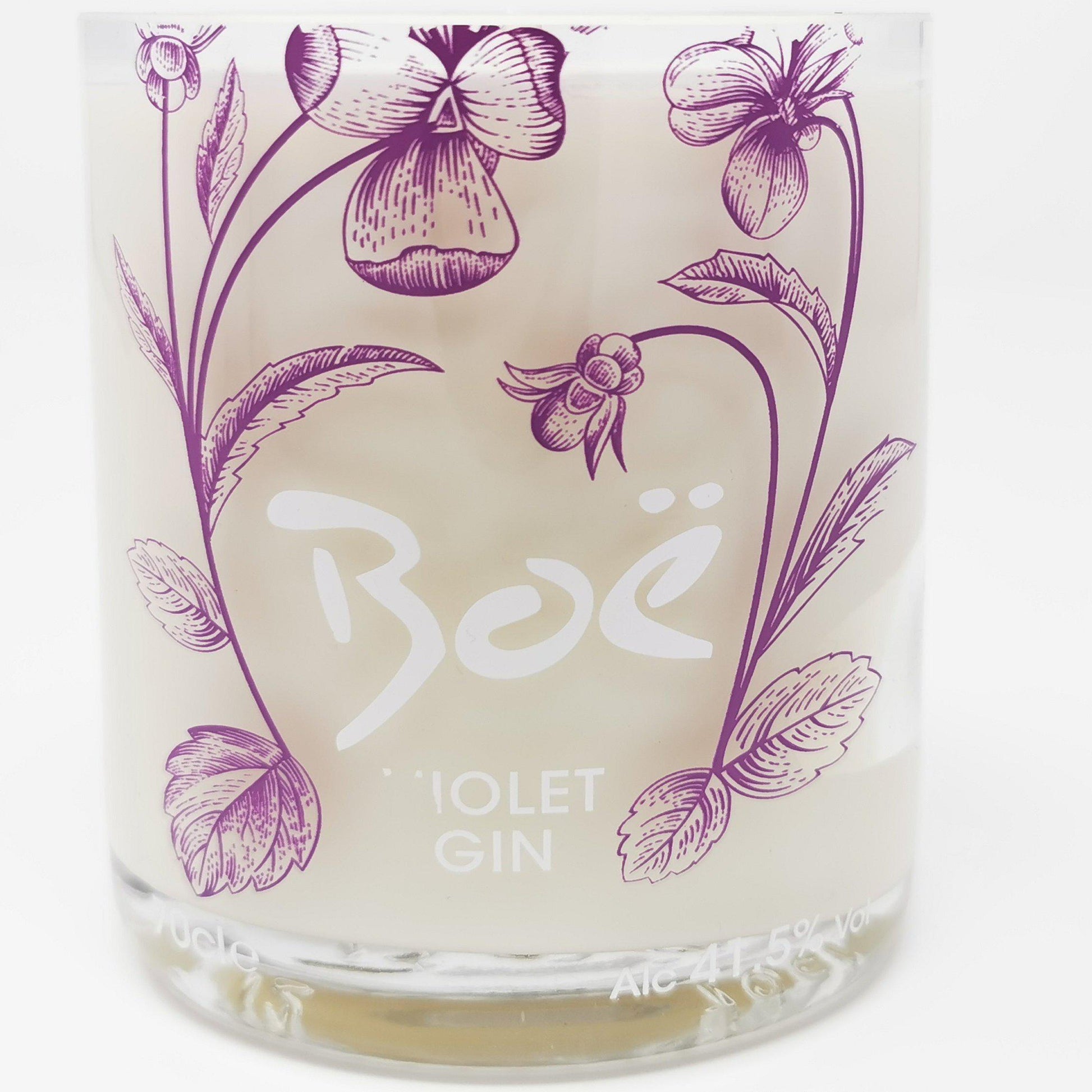 Boe Violet Gin (Small) Bottle Candle Gin Bottle Candles Adhock Homeware