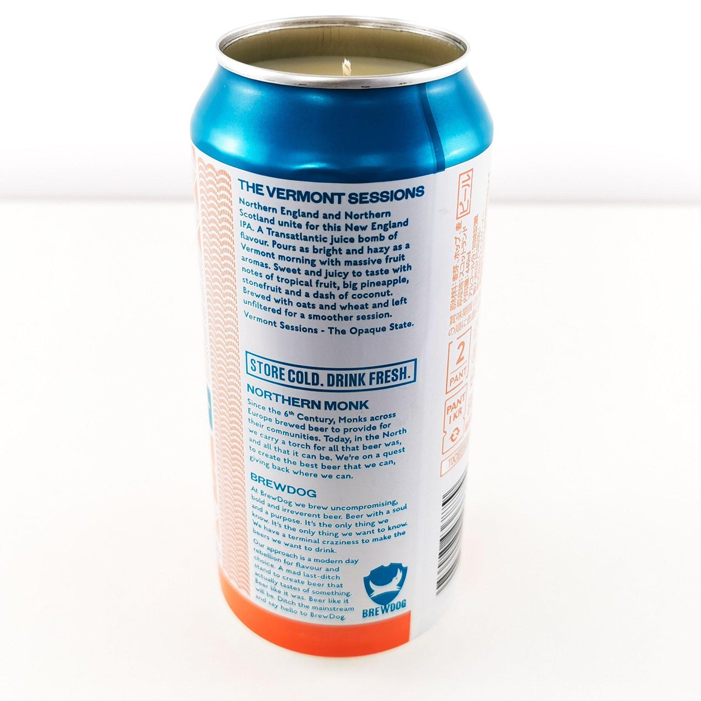 BrewDog VS Northern Monk Vermont Sessions Beer Can Candle Beer Can Candles Adhock Homeware