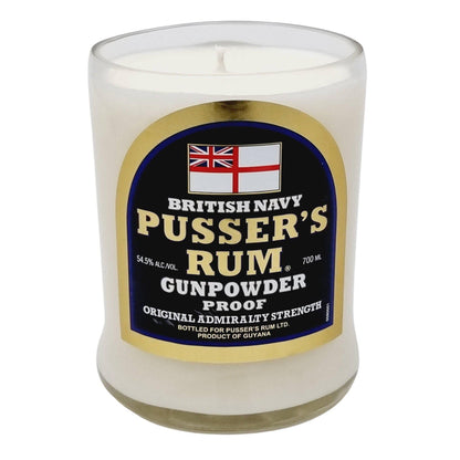 British Navy Pussers Gunpowder Proof Rum Bottle Candle Adhock Homeware