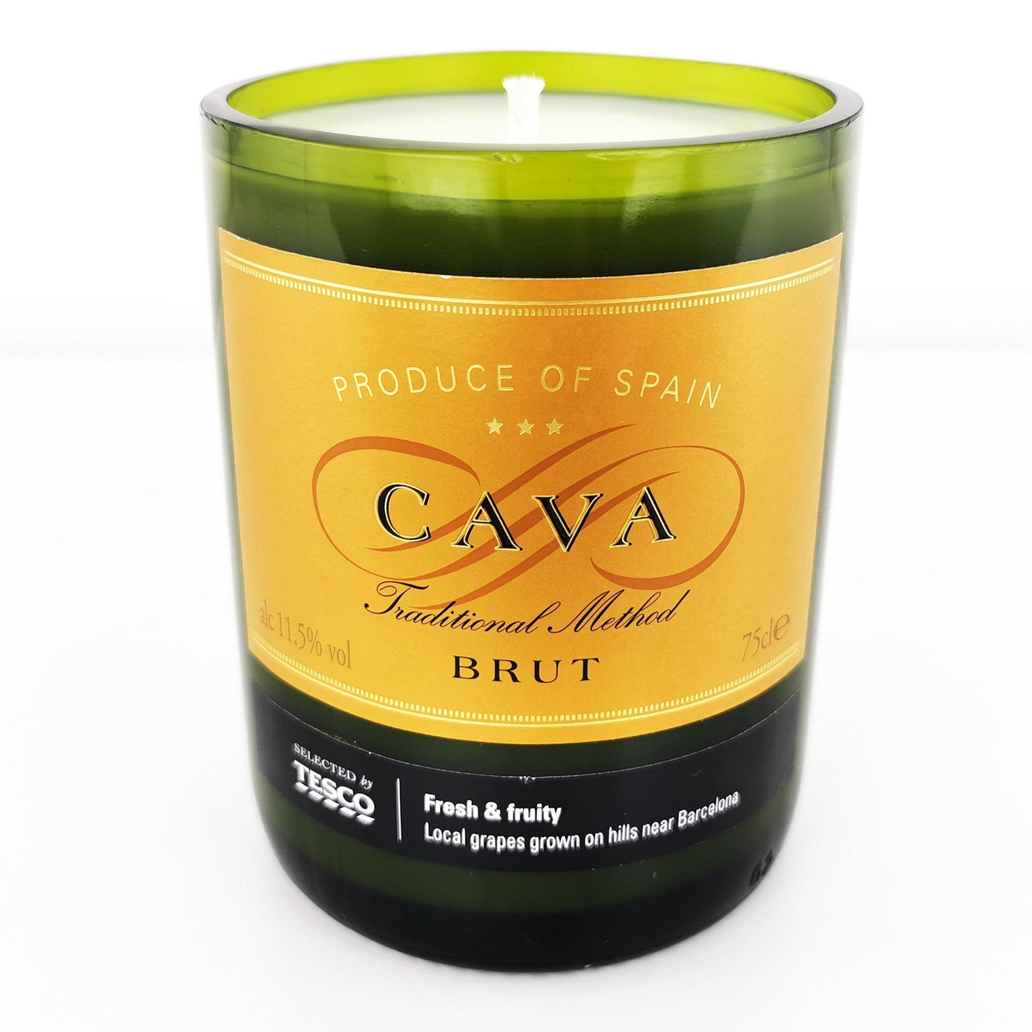 Cava Brut Bottle Candle Wine & Prosecco Bottle Candles Adhock Homeware