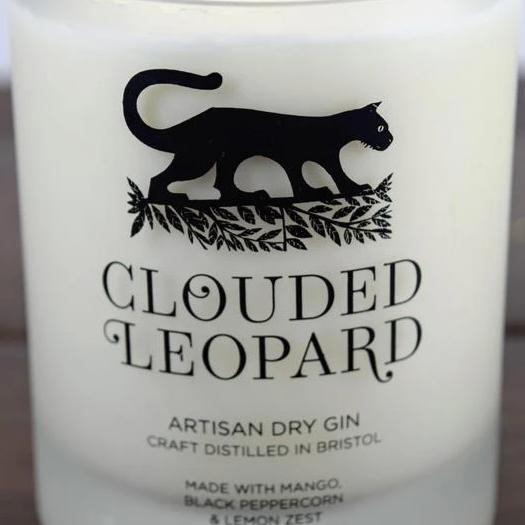 Clouded Leopard Gin Bottle Candle Gin Bottle Candles Adhock Homeware
