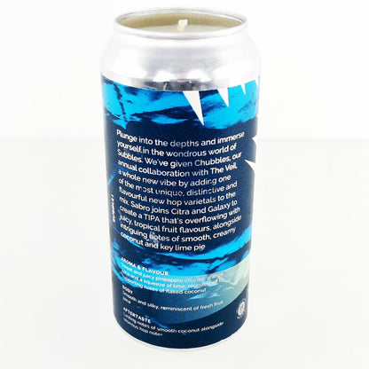Cloudwater & The Veil Subbles Craft Beer Can Candle Beer Can Candles Adhock Homeware