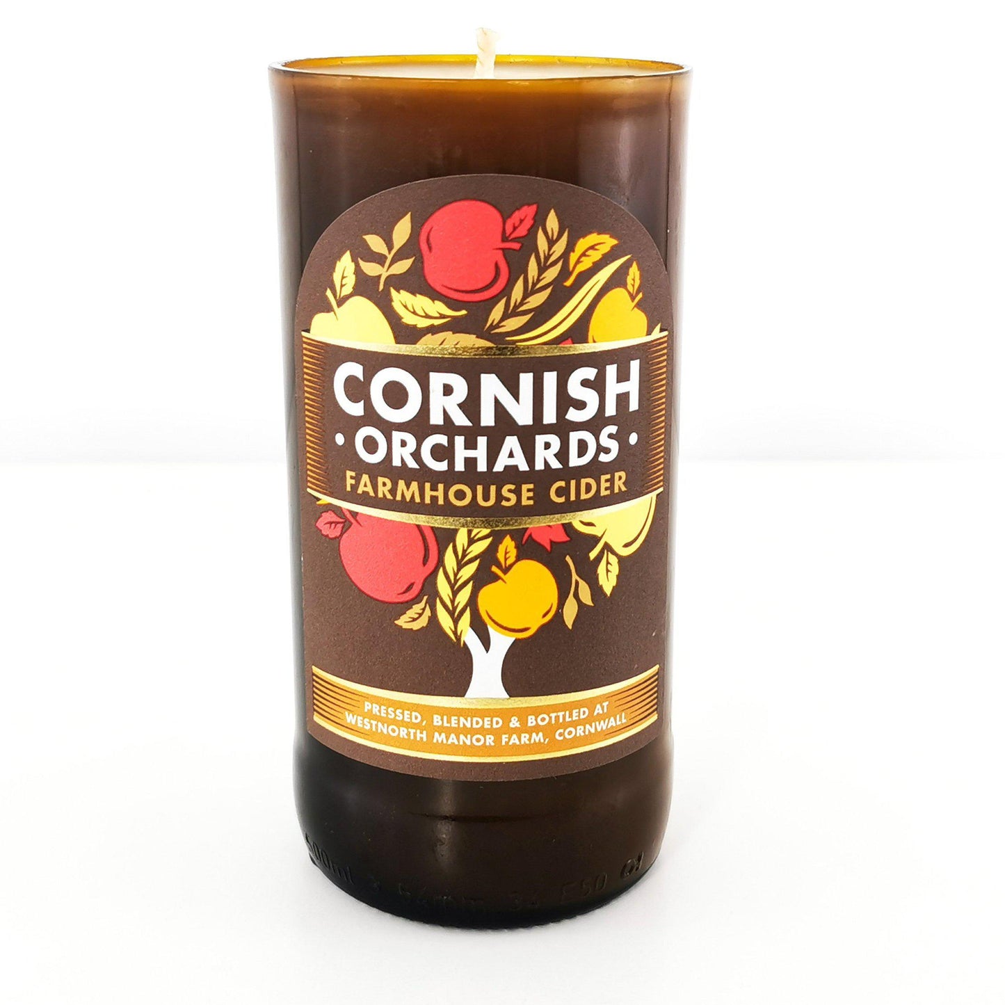 Cornish Orchards Farmhouse Cider Bottle Candle Cider Bottle Candles Adhock Homeware