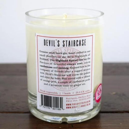 Devils Staircase Spiced Gin Bottle Candle Gin Bottle Candles Adhock Homeware