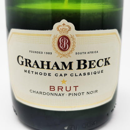 Graham Beck Chardonnay Pinot Noir Brut Bottle Candle-Wine & Prosecco Bottle Candles-Adhock Homeware