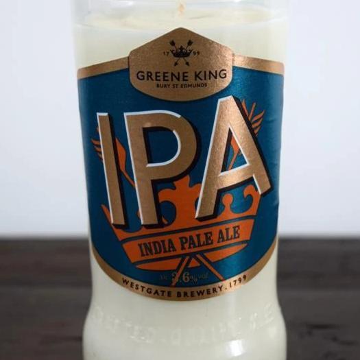 Green King IPA Beer Bottle Candle-Beer & Ale Bottle Candles-Adhock Homeware