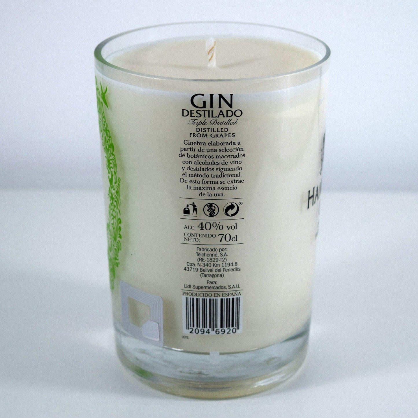 Hampstead Gin Bottle Candle Gin Bottle Candles Adhock Homeware