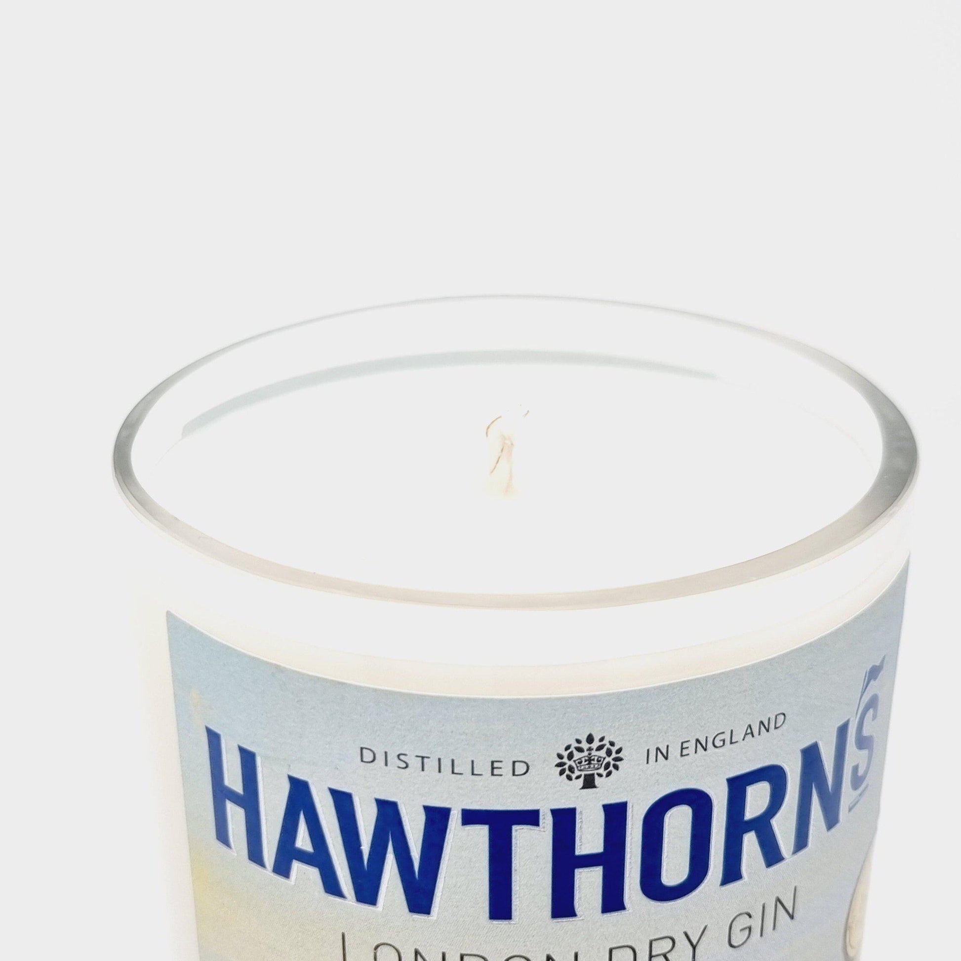 Hawthorns Gin Bottle Candle Adhock Homeware