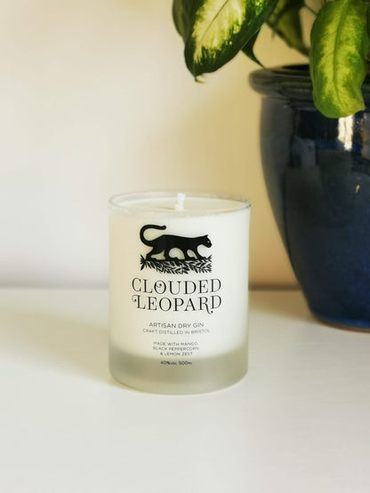 Clouded Leopard Gin Bottle Candle-Gin Bottle Candles-Adhock Homeware