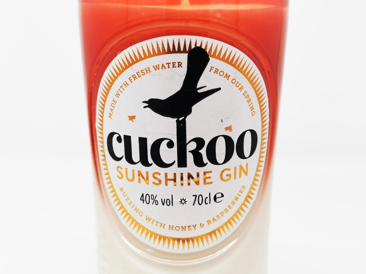 Cuckoo Sunshine Gin Bottle Candle Gin Bottle Candles Adhock Homeware