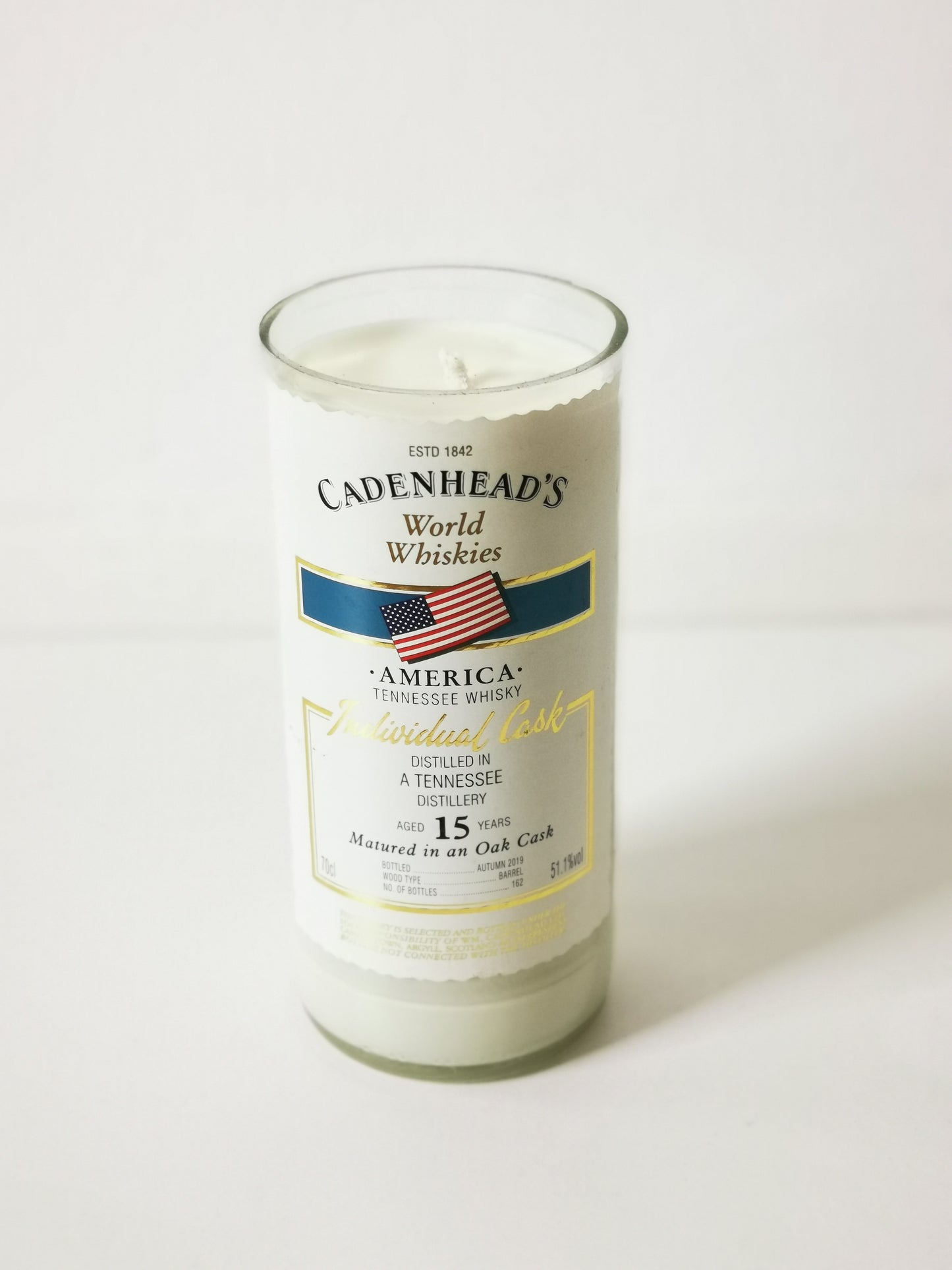 Cadenhead's - 15 Year Old Tennessee Whisky Bottle Candle Whiskey Bottle Candles Adhock Homeware