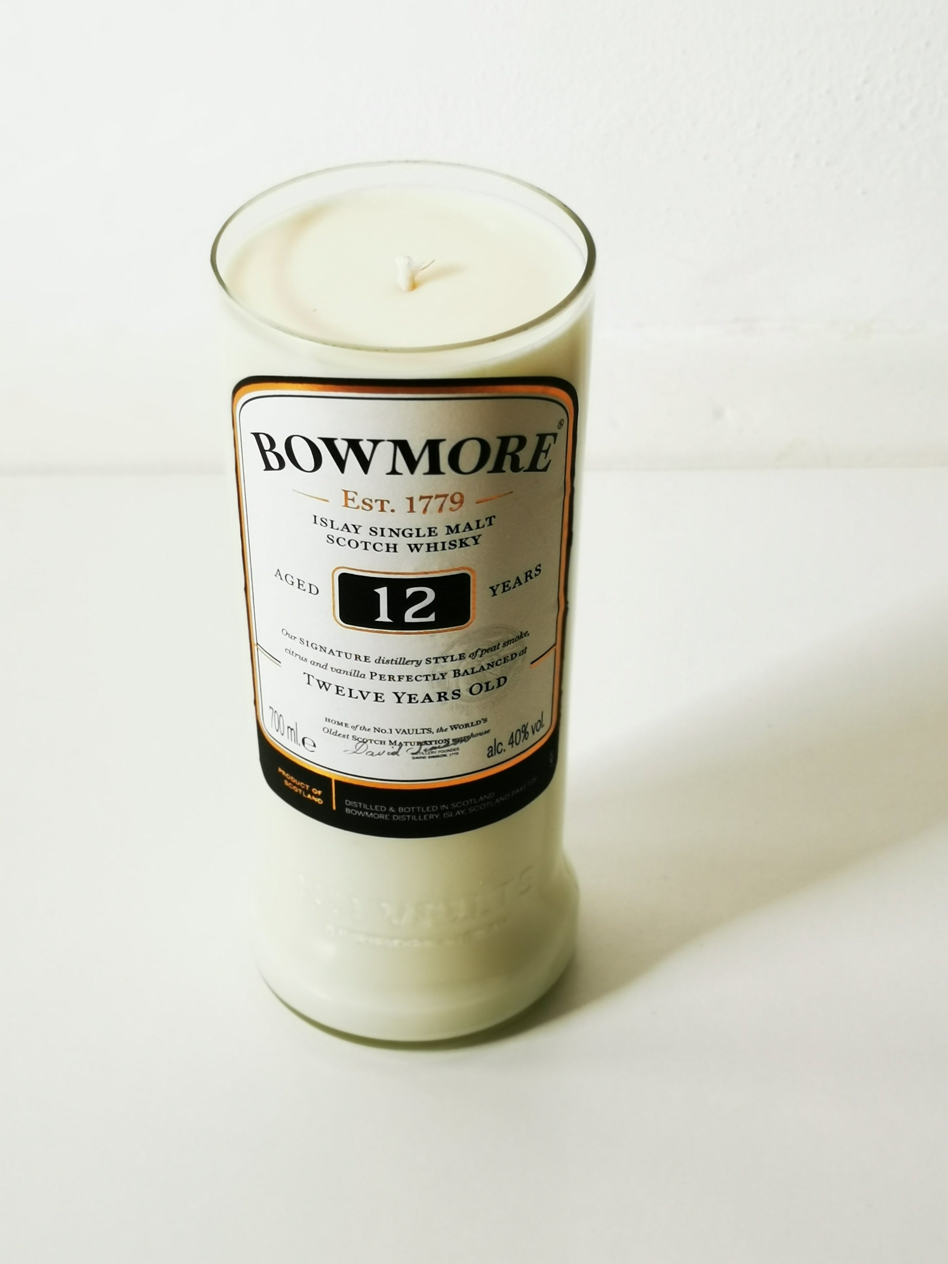 Bowmore 12 Year Old Whisky Bottle Candle Whiskey Bottle Candles Adhock Homeware