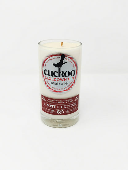 Cuckoo Sloedown Gin Bottle Candle Gin Bottle Candles Adhock Homeware