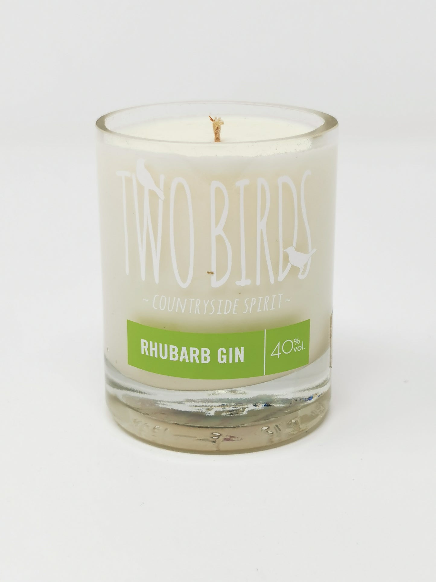 Two Birds Rhubarb Gin Bottle Candle-Gin Bottle Candles-Adhock Homeware