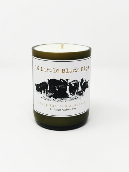 16 Little Black Pigs Wine Bottle Candle Wine & Prosecco Bottle Candles Adhock Homeware
