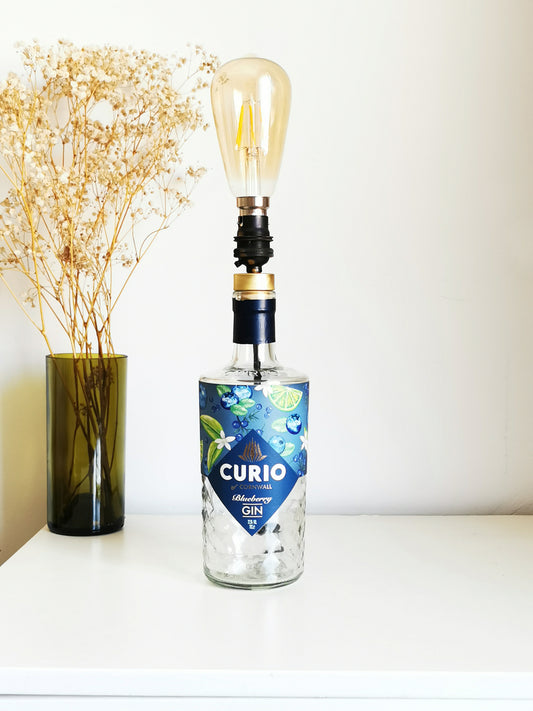 Curio Blueberry Gin Bottle Table Lamp Gin Bottle Table Lamps