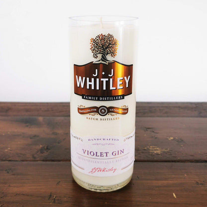 J J Whitley Violet Gin Bottle Candle-Gin Bottle Candles-Adhock Homeware