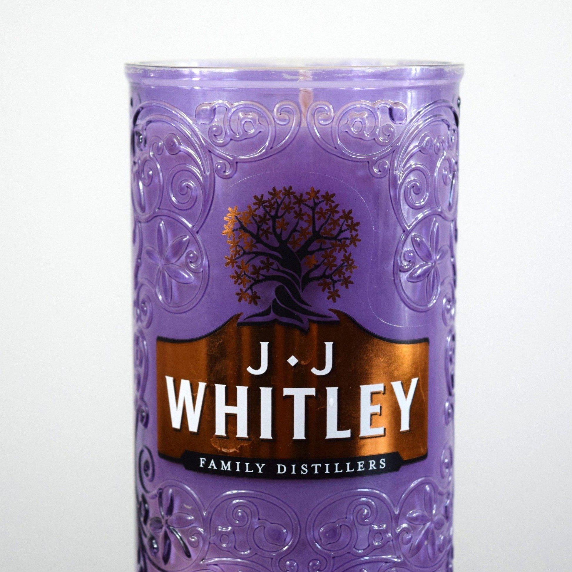 J.J Whitley Violet Gin Bottle Candle Gin Bottle Candles Adhock Homeware