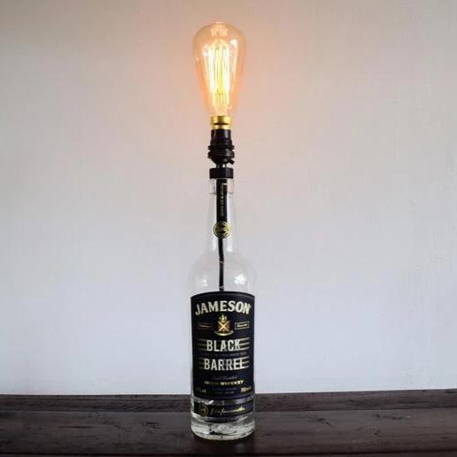 Jamesons Black Barrel Whiskey Bottle Table Lamp Whiskey Bottle Table Lamps