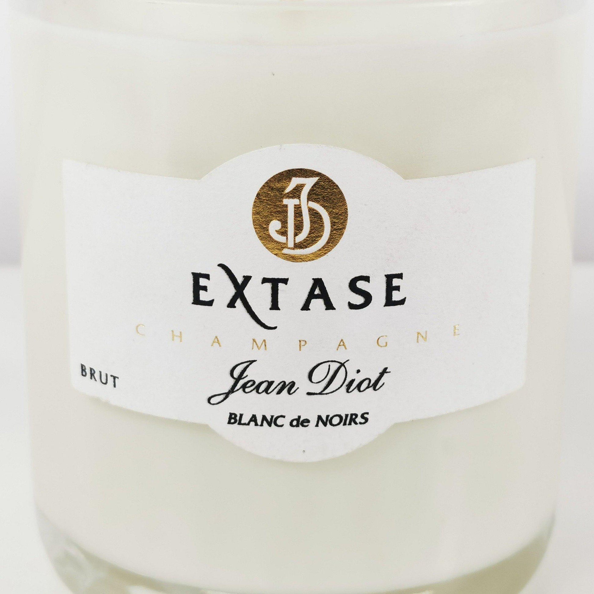 Jean Diot Extase Blanc Champagne Bottle Candle-Wine & Prosecco Bottle Candles-Adhock Homeware