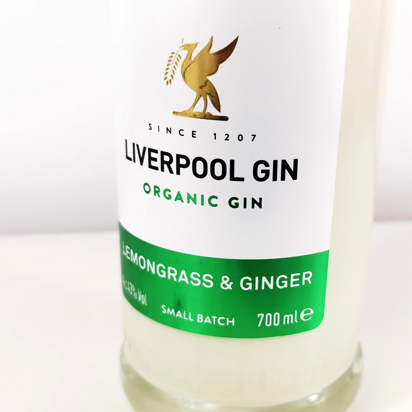 Liverpool Organic Lemongrass & Ginger Gin Bottle Candle-Gin Bottle Candles-Adhock Homeware