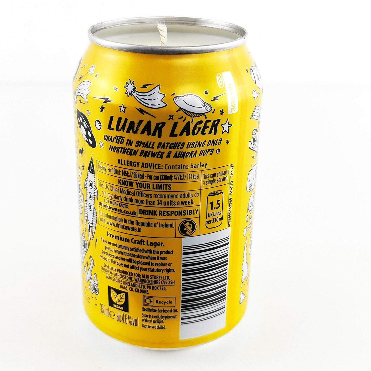 Lunar Lager Craft Beer Can Candle-Beer Can Candles-Adhock Homeware