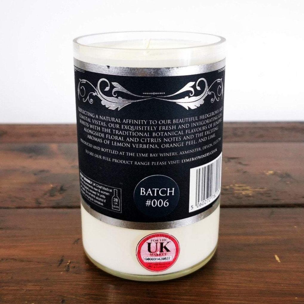 Lyme Bay Dry Gin Bottle Candle Gin Bottle Candles Adhock Homeware
