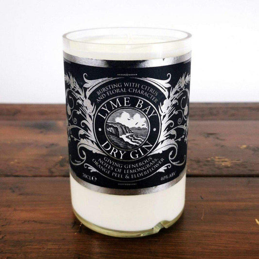 Lyme Bay Dry Gin Bottle Candle Gin Bottle Candles Adhock Homeware