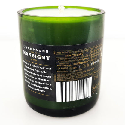 Monsigny Champagne Bottle Candle-Wine & Prosecco Bottle Candles-Adhock Homeware