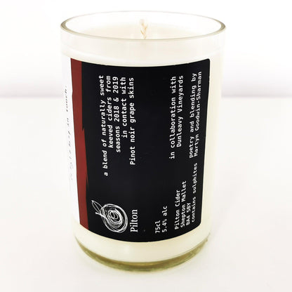 Pilton Pinot Skin Contact Cider Bottle Candle Cider Bottle Candles Adhock Homeware