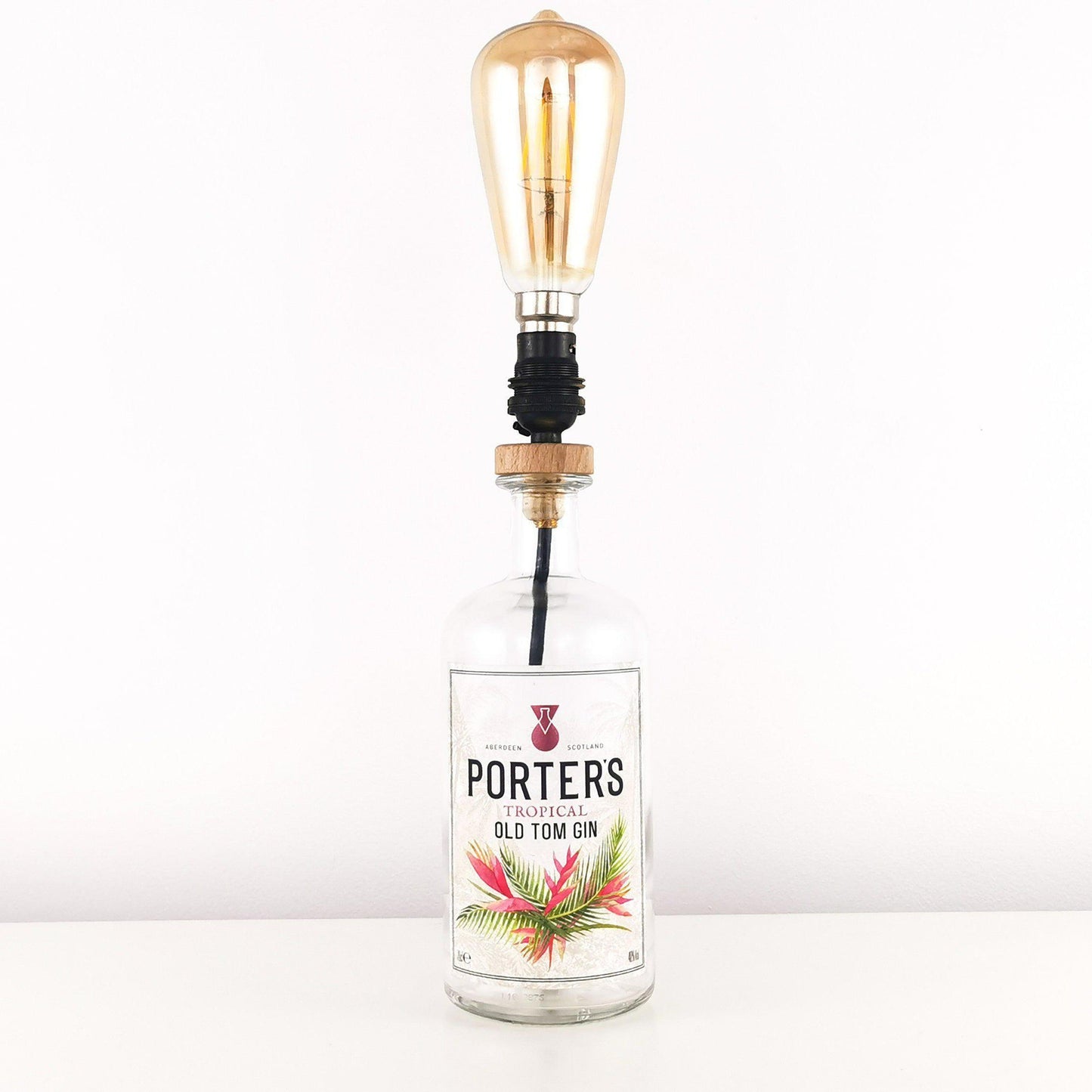 Porters Tropical (Old Style) Gin Bottle Table Lamp Gin Bottle Table Lamps