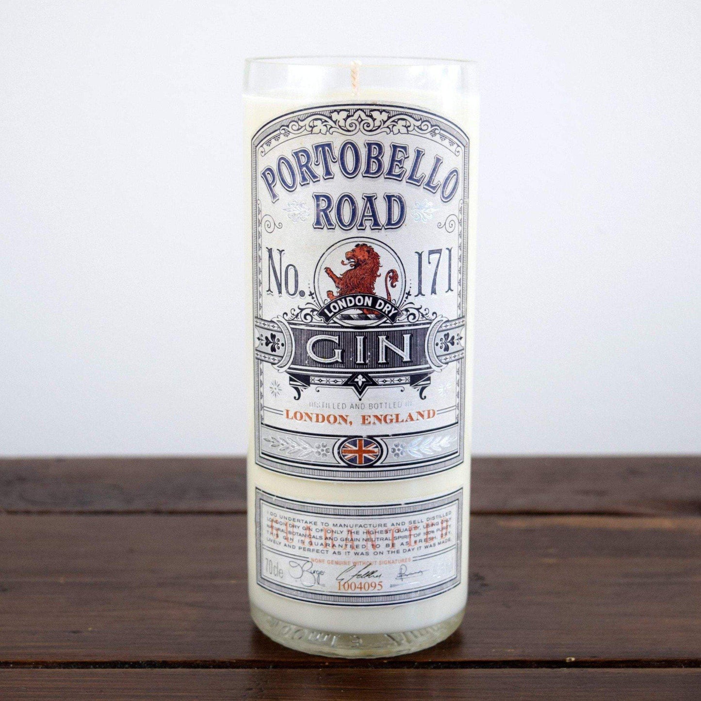 Portobello Road Gin Bottle Candle Gin Bottle Candles Adhock Homeware