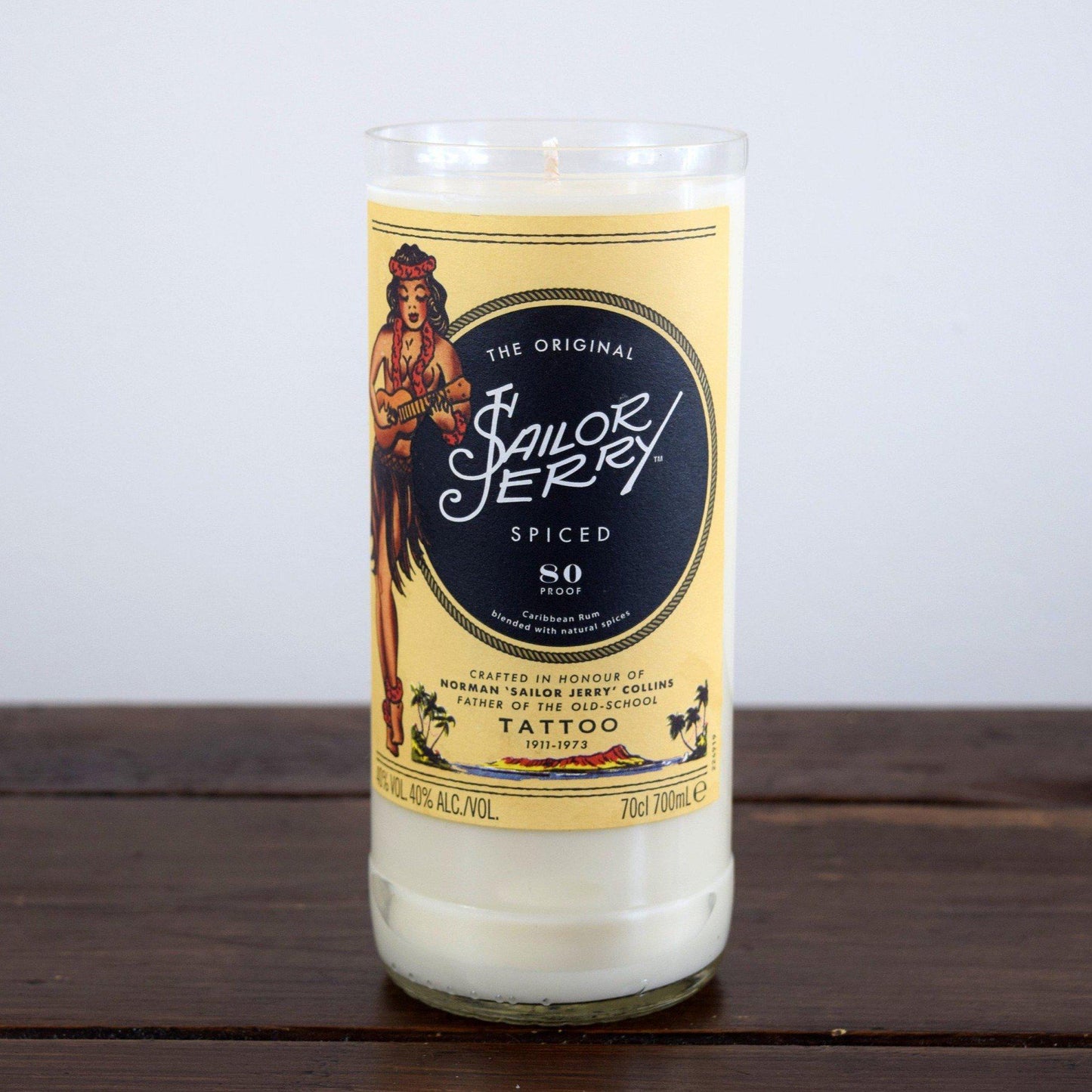 Sailor Jerry Spiced Rum Bottle Candle-Rum Bottle Candles-Adhock Homeware