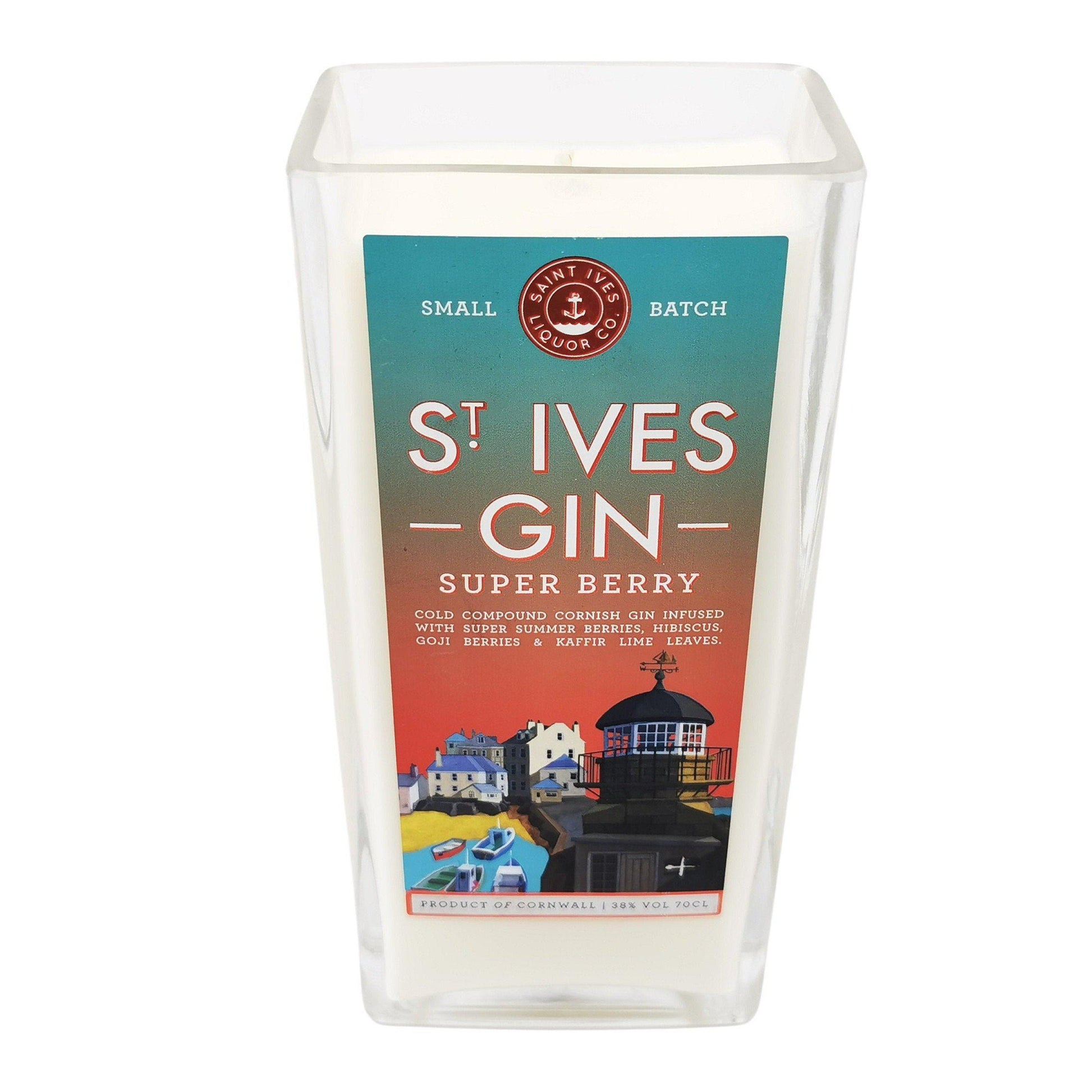St Ives Super Berry Gin Bottle Candle-Gin Bottle Candles-Adhock Homeware