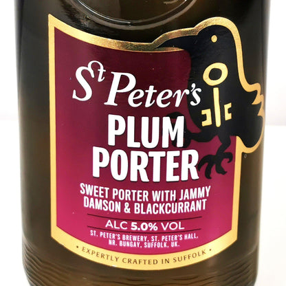 St Peter's Plum Porter Beer Bottle Candle-Beer & Ale Bottle Candles-Adhock Homeware