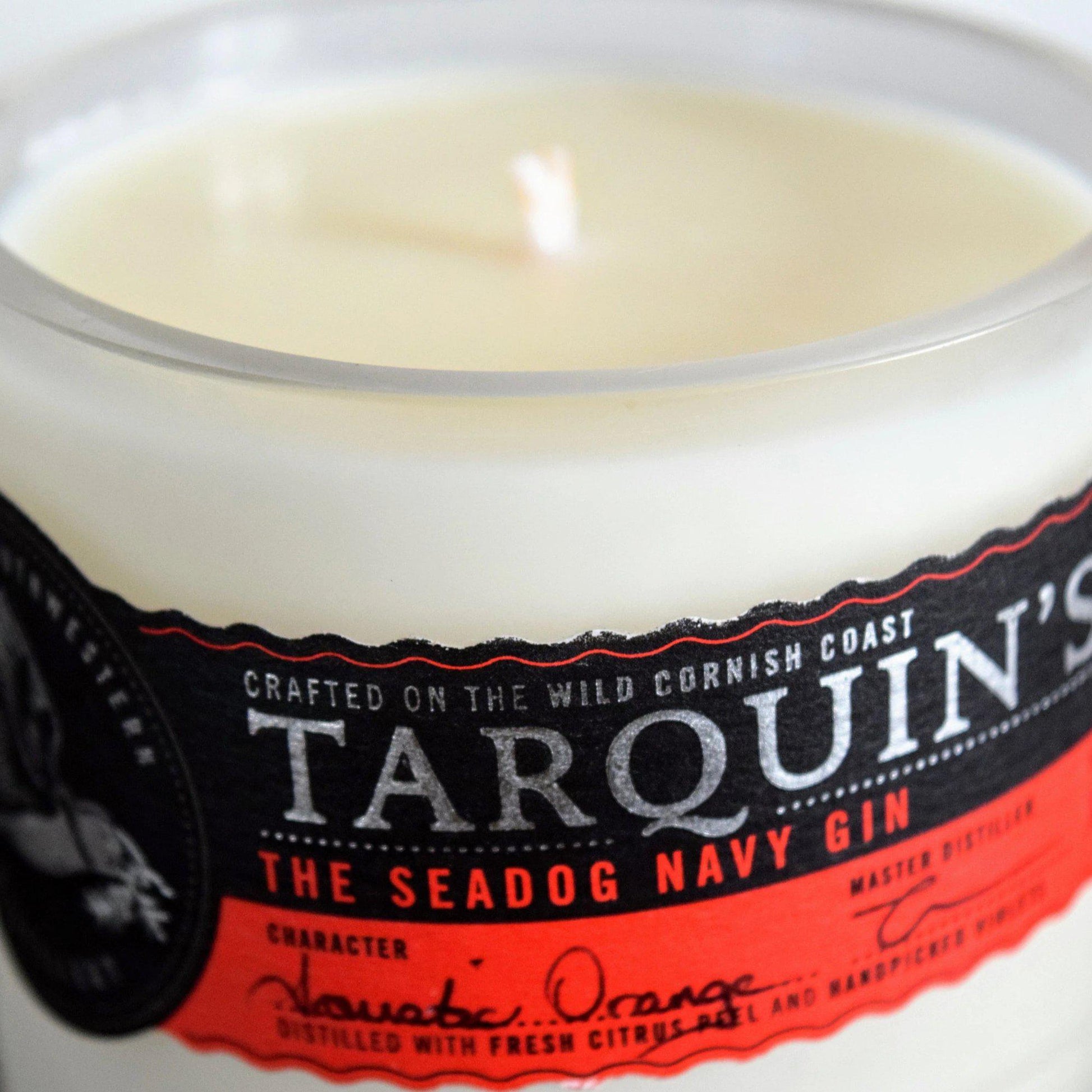 Tarquins Navy Strength Gin Bottle Candle Gin Bottle Candles Adhock Homeware