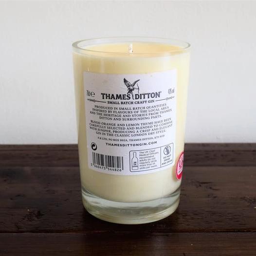 Thames Ditton Gin Bottle Candle-Gin Bottle Candles-Adhock Homeware